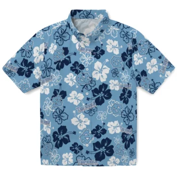 North Carolina Tar Heels Hawaiian Shirt - Tropical Floral Pattern