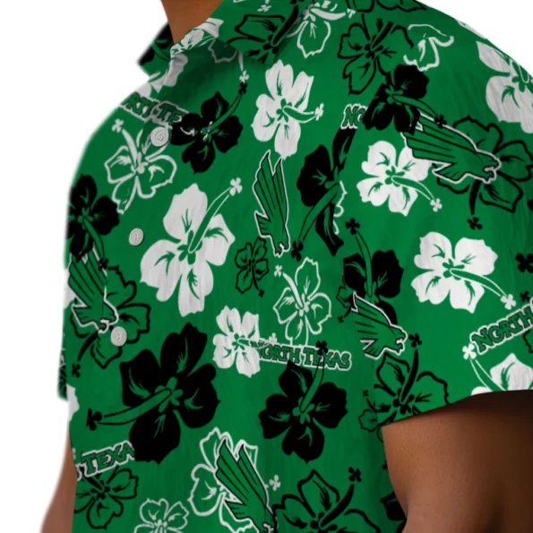 north-texas-mean-green-hawaiian-shirt-hibiscus-flower-design-trendy.webp