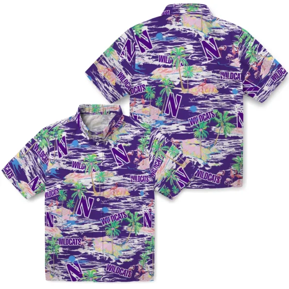 northwestern-wildcats-hawaiian-shirt-hawaii-island-high-quality.webp
