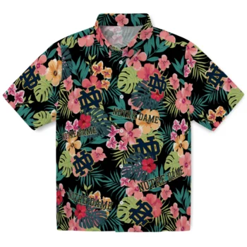Notre Dame Fighting Irish Hawaiian Shirt Custom Hibiscus Paradise Best Selling