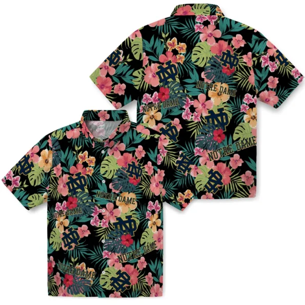Notre Dame Fighting Irish Hawaiian Shirt Custom Hibiscus Paradise High Quality