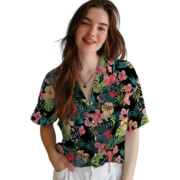 Notre Dame Fighting Irish Hawaiian Shirt Custom Hibiscus Paradise Latest Model
