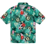 Oakland Athletics Hawaiian Shirt - Personalized Hibiscus Blossoms Green 1 Oakland Athletics Hawaiian Shirt Personalized Hibiscus Blossoms Green Best Selling