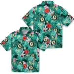 Oakland Athletics Hawaiian Shirt Personalized Hibiscus Blossoms Green Best Selling