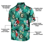 Oakland Athletics Hawaiian Shirt Personalized Hibiscus Blossoms Green Best Selling