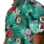 Oakland Athletics Hawaiian Shirt Personalized Hibiscus Blossoms Green Best Selling