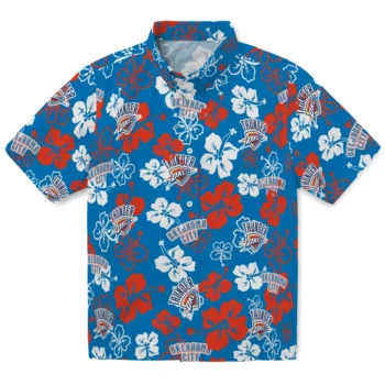 Oklahoma City Thunder Hawaiian Shirt - Tropical Floral Pattern