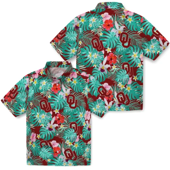 Oklahoma Sooners Hawaiian Shirt Custom Hibiscus Blossoms Crimson High Quality