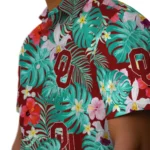 Oklahoma Sooners Hawaiian Shirt Custom Hibiscus Blossoms Crimson Best Selling