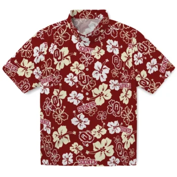 Oklahoma Sooners Hawaiian Shirt - Tropical Floral Pattern