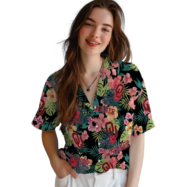 Oklahoma Sooners Hawaiian Shirt Personalized Hibiscus Paradise Latest Model Oklahoma Sooners Hawaiian Shirt Personalized Hibiscus Paradise Latest Model