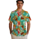 Oklahoma State Cowboys Hawaiian Shirt Customized Hibiscus Blossoms Orange Best Selling