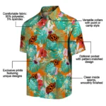 Oklahoma State Cowboys Hawaiian Shirt Customized Hibiscus Blossoms Orange Best Selling