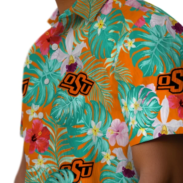 Oklahoma State Cowboys Hawaiian Shirt Customized Hibiscus Blossoms Orange Trendy Oklahoma State Cowboys Hawaiian Shirt Customized Hibiscus Blossoms Orange Trendy