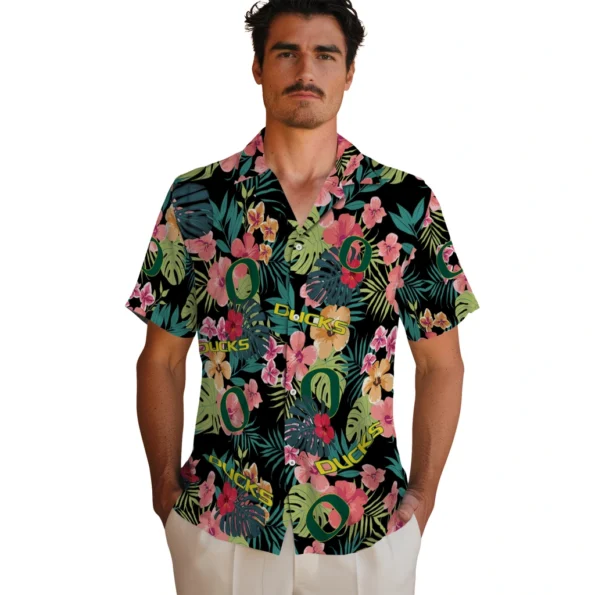 Oregon Ducks Hawaiian Shirt Customized Hibiscus Paradise Fashion Forward Oregon Ducks Hawaiian Shirt Customized Hibiscus Paradise Fashion Forward