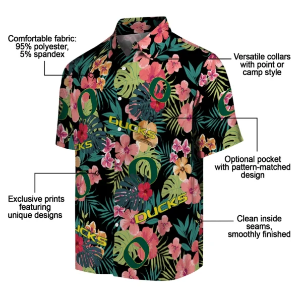 Oregon Ducks Hawaiian Shirt Customized Hibiscus Paradise New Arrival Oregon Ducks Hawaiian Shirt Customized Hibiscus Paradise New Arrival