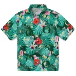 Oregon Ducks Hawaiian Shirt - Personalized Hibiscus Blossoms Green 1 Oregon Ducks Hawaiian Shirt Personalized Hibiscus Blossoms Green Best Selling