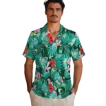 Oregon Ducks Hawaiian Shirt Personalized Hibiscus Blossoms Green Best Selling