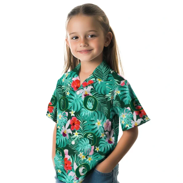 Oregon Ducks Hawaiian Shirt Personalized Hibiscus Blossoms Green Premium Grade Oregon Ducks Hawaiian Shirt Personalized Hibiscus Blossoms Green Premium Grade