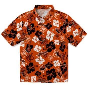 Oregon State Beavers Hawaiian Shirt - Tropical Floral Pattern