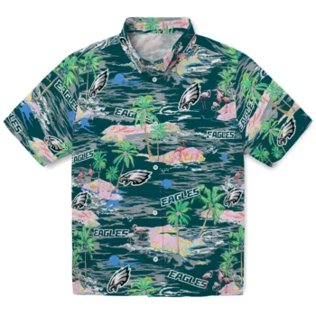 Philadelphia Eagles Hawaiian Shirt - Tropical Palms
