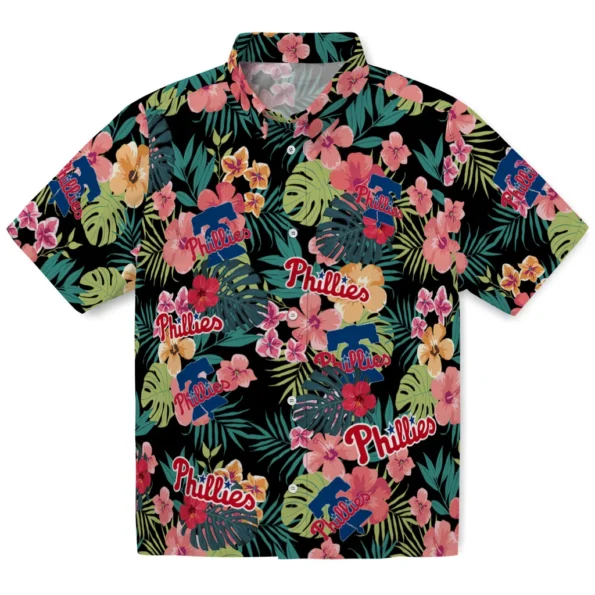 Philadelphia Phillies Hawaiian Shirt Personalized Hibiscus Paradise Best Selling Philadelphia Phillies Hawaiian Shirt Personalized Hibiscus Paradise Best Selling