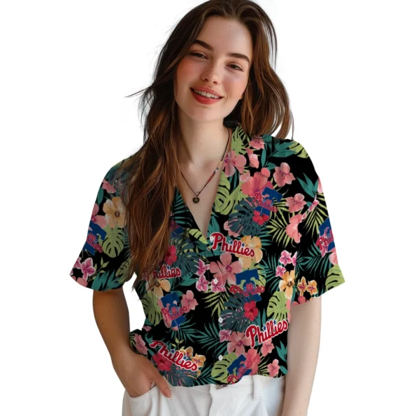 Philadelphia Phillies Hawaiian Shirt Personalized Hibiscus Paradise Latest Model Philadelphia Phillies Hawaiian Shirt Personalized Hibiscus Paradise Latest Model