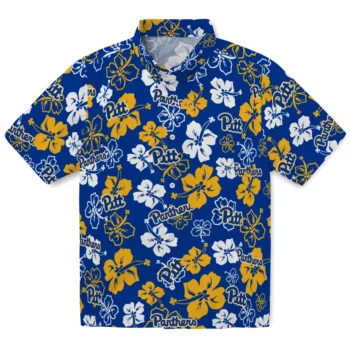 Pittsburgh Panthers Hawaiian Shirt - Tropical Floral Pattern