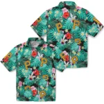 Pittsburgh Pirates Hawaiian Shirt Customized Hibiscus Blossoms Black Best Selling