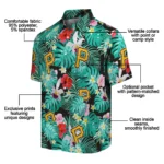 Pittsburgh Pirates Hawaiian Shirt Customized Hibiscus Blossoms Black Best Selling