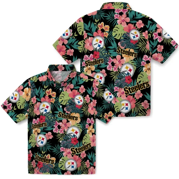 Pittsburgh Steelers Hawaiian Shirt Custom Hibiscus Paradise High Quality Pittsburgh Steelers Hawaiian Shirt Custom Hibiscus Paradise High Quality