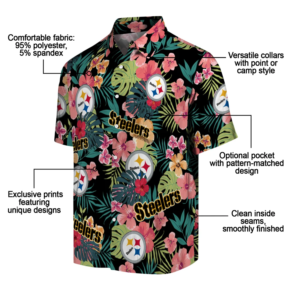 Pittsburgh Steelers Hawaiian Shirt Custom Hibiscus Paradise New Arrival Pittsburgh Steelers Hawaiian Shirt Custom Hibiscus Paradise New Arrival