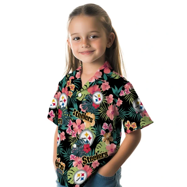 Pittsburgh Steelers Hawaiian Shirt Custom Hibiscus Paradise Premium Grade Pittsburgh Steelers Hawaiian Shirt Custom Hibiscus Paradise Premium Grade