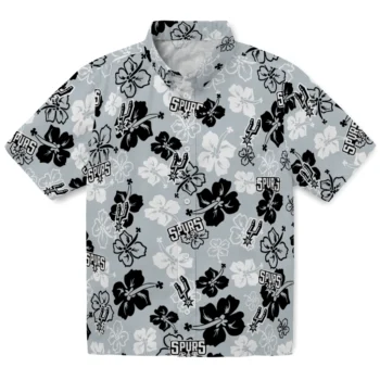 San Antonio Spurs Hawaiian Shirt - Tropical Floral Pattern
