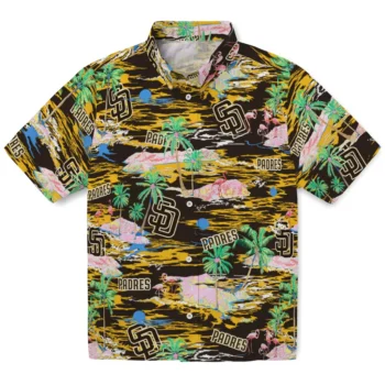 San Diego Padres Hawaiian Shirt - Tropical Palms