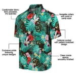 San Diego Padres Hawaiian Shirt Personalized Hibiscus Blossoms Brown Best Selling