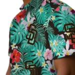 San Diego Padres Hawaiian Shirt Personalized Hibiscus Blossoms Brown Best Selling
