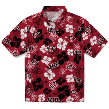 San Diego State Aztecs Hawaiian Shirt - Tropical Floral Pattern