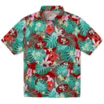 San Francisco 49ers Hawaiian Shirt Personalized Hibiscus Blossoms Red Best Selling