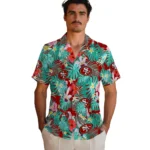 San Francisco 49ers Hawaiian Shirt Personalized Hibiscus Blossoms Red Best Selling