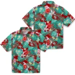 San Francisco 49ers Hawaiian Shirt Personalized Hibiscus Blossoms Red Best Selling
