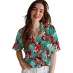 San Francisco 49ers Hawaiian Shirt Personalized Hibiscus Blossoms Red Best Selling