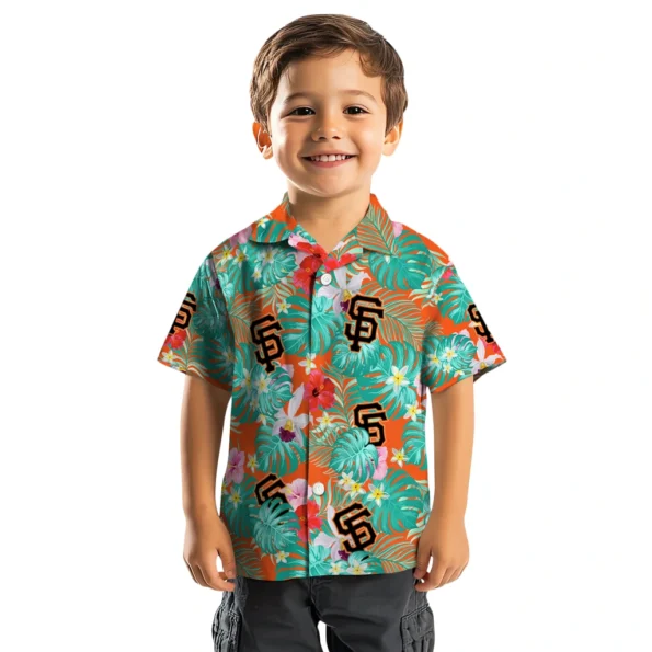 San Francisco Giants Hawaiian Shirt Custom Hibiscus Blossoms Orange Top Rated