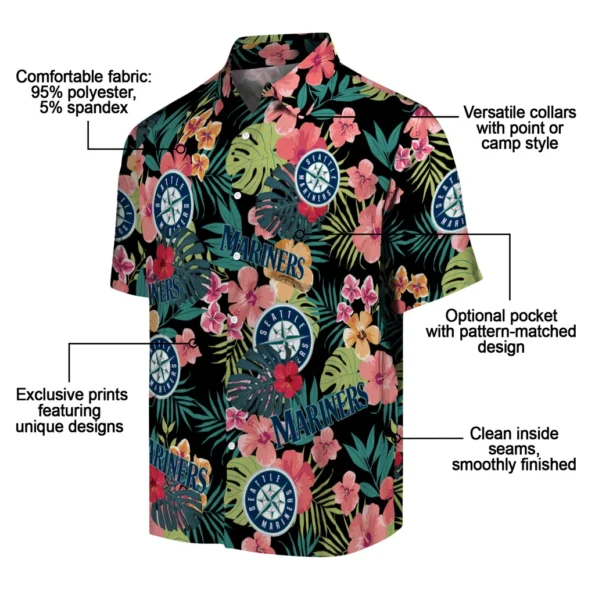 Seattle Mariners Hawaiian Shirt Custom Hibiscus Paradise New Arrival Seattle Mariners Hawaiian Shirt Custom Hibiscus Paradise New Arrival