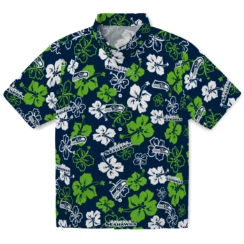 Seattle Seahawks Hawaiian Shirt - Tropical Floral Pattern