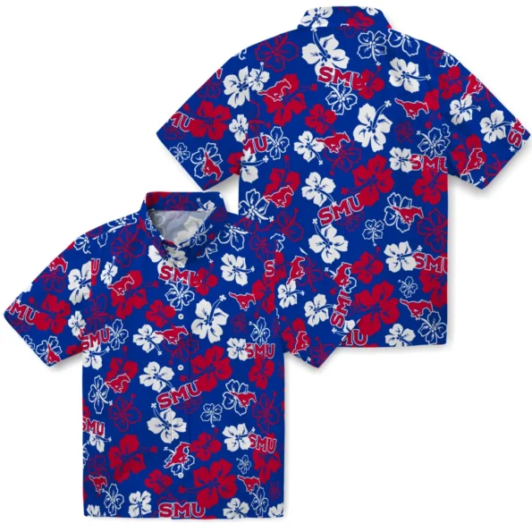 smu-mustangs-hawaiian-shirt-hibiscus-flower-design-high-quality.webp
