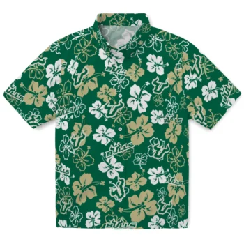 South Florida Bulls Hawaiian Shirt - Tropical Floral Pattern