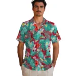St Louis Cardinals Hawaiian Shirt Personalized Hibiscus Blossoms Red Best Selling