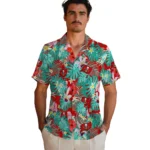 Tampa Bay Buccaneers Hawaiian Shirt Customized Hibiscus Blossoms Red Best Selling