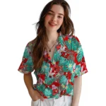 Tampa Bay Buccaneers Hawaiian Shirt Customized Hibiscus Blossoms Red Best Selling